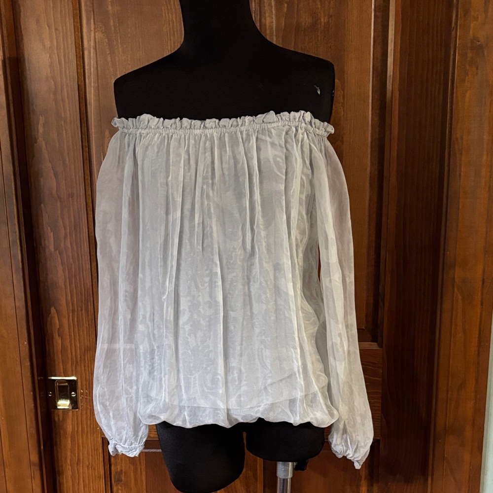 Chic Light Gray Women's Blouse